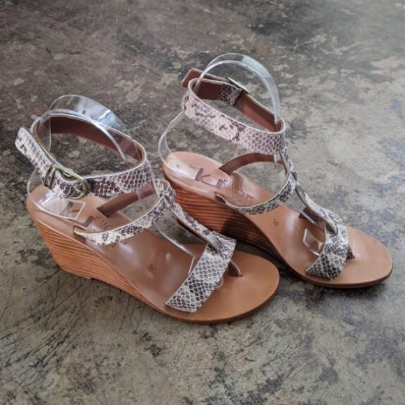 K. Jacques T-Strap Wedge Sandals - sz 36 - Picture 4 of 6
